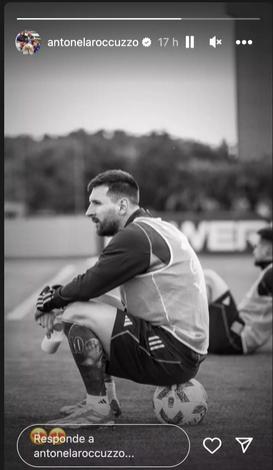 Antonella compartió esta foto de Lionel Messi / Instagram