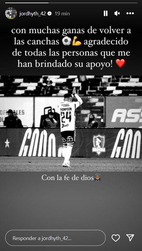 Jordhy Thompson renovaría su contrato con Colo Colo - Crédito: @jordhyth_42