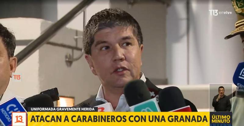 T13 - Manuel Monsalve actualiza estado de carabinera herida con granada.