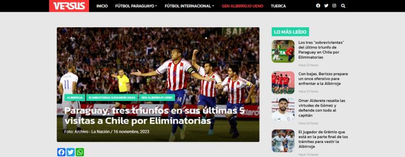 Captura - Medios paraguayos calentaron la previa ante Chile.