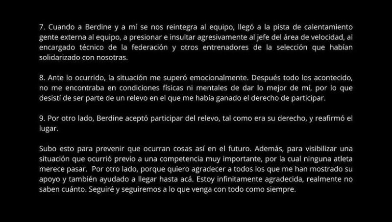 Poulette Cardoch se descarga por lo ocurrido en Santiago 2023