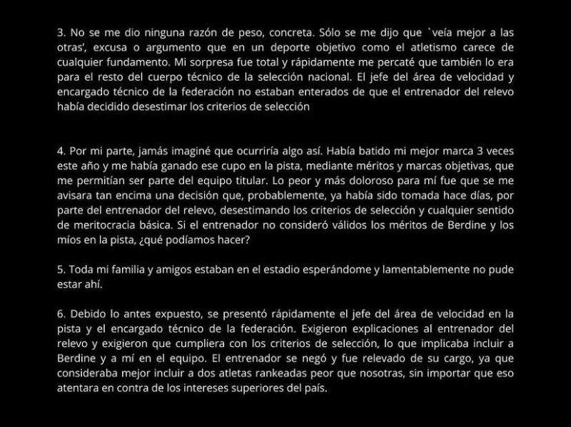 Poulette Cardoch se descarga por lo ocurrido en Santiago 2023