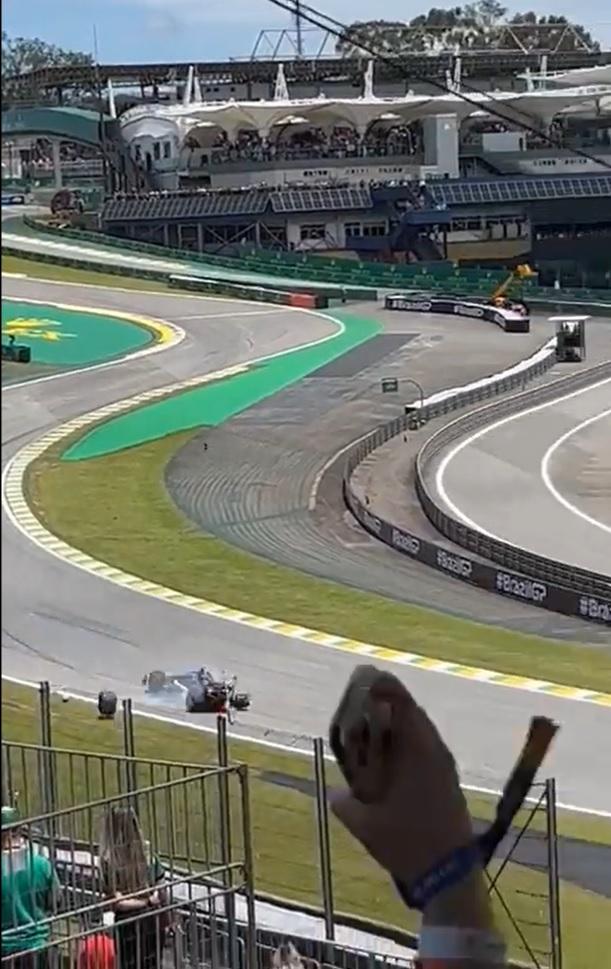 Un serio incidente se robó las miradas en la Fórmula 1. Imagen: Pantallazo.