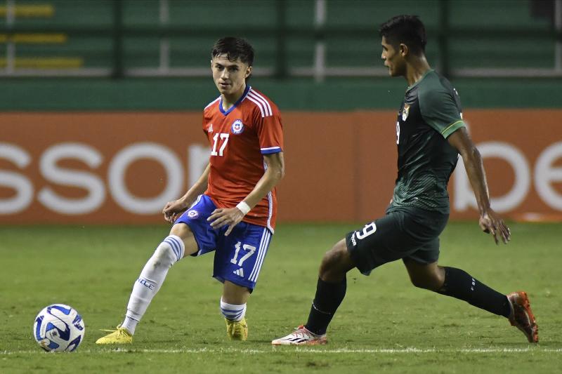 Manuel Lolas con la Roja en el Sudamericano Sub 20 de Colombia 2023 - Crédito: Photosport