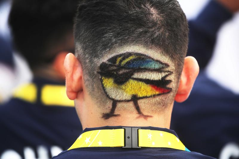 Erik Rodríguez se lució en la ceremonia inaugural de la Villa Panamericana con look inspirado en Fiu. (Photosport)