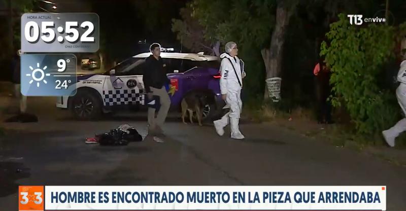Lo encontraron muerto en pieza que arrendaba: investigan homicidio en San Ramón