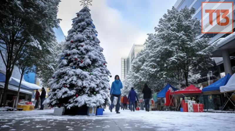 Santiago bajo la nieve - Midjourney