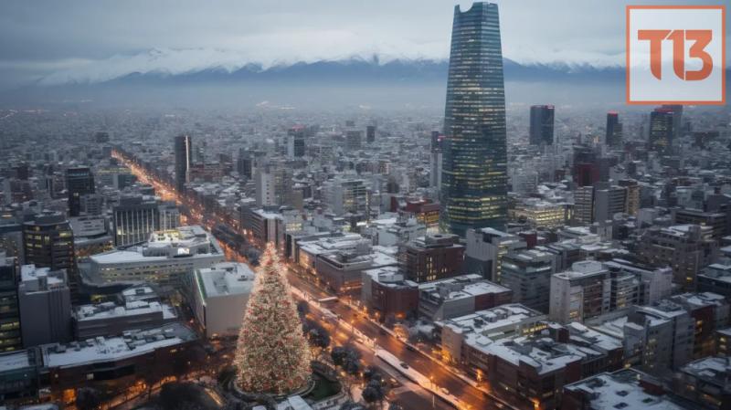 Santiago bajo la nieve - Midjourney