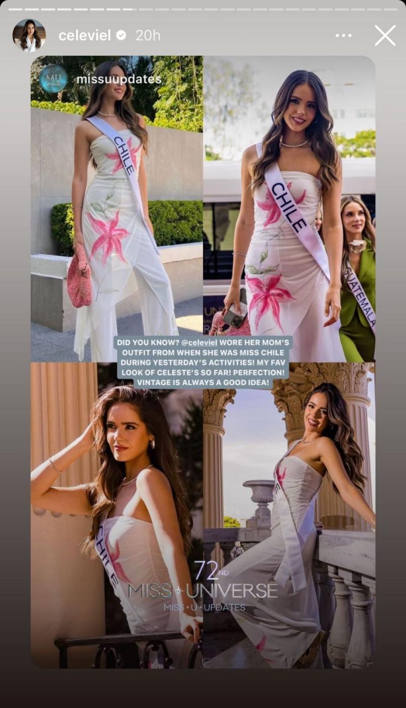 Instagram - Celeste Viel brilla usando vestido de su madre en previa al Miss Universo