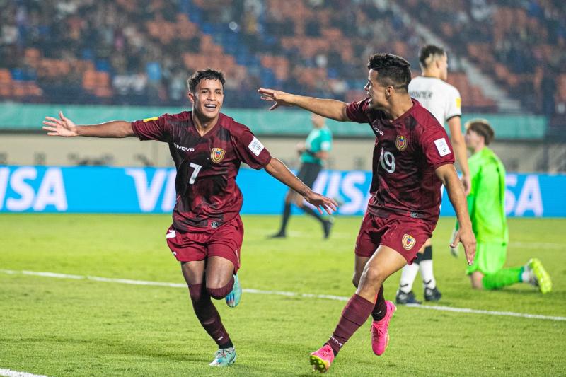 Leenhan Romero, canterano de la UC, anotó un doblete en el Mundial Sub 17 - Crédito: X @juvenilesfvf