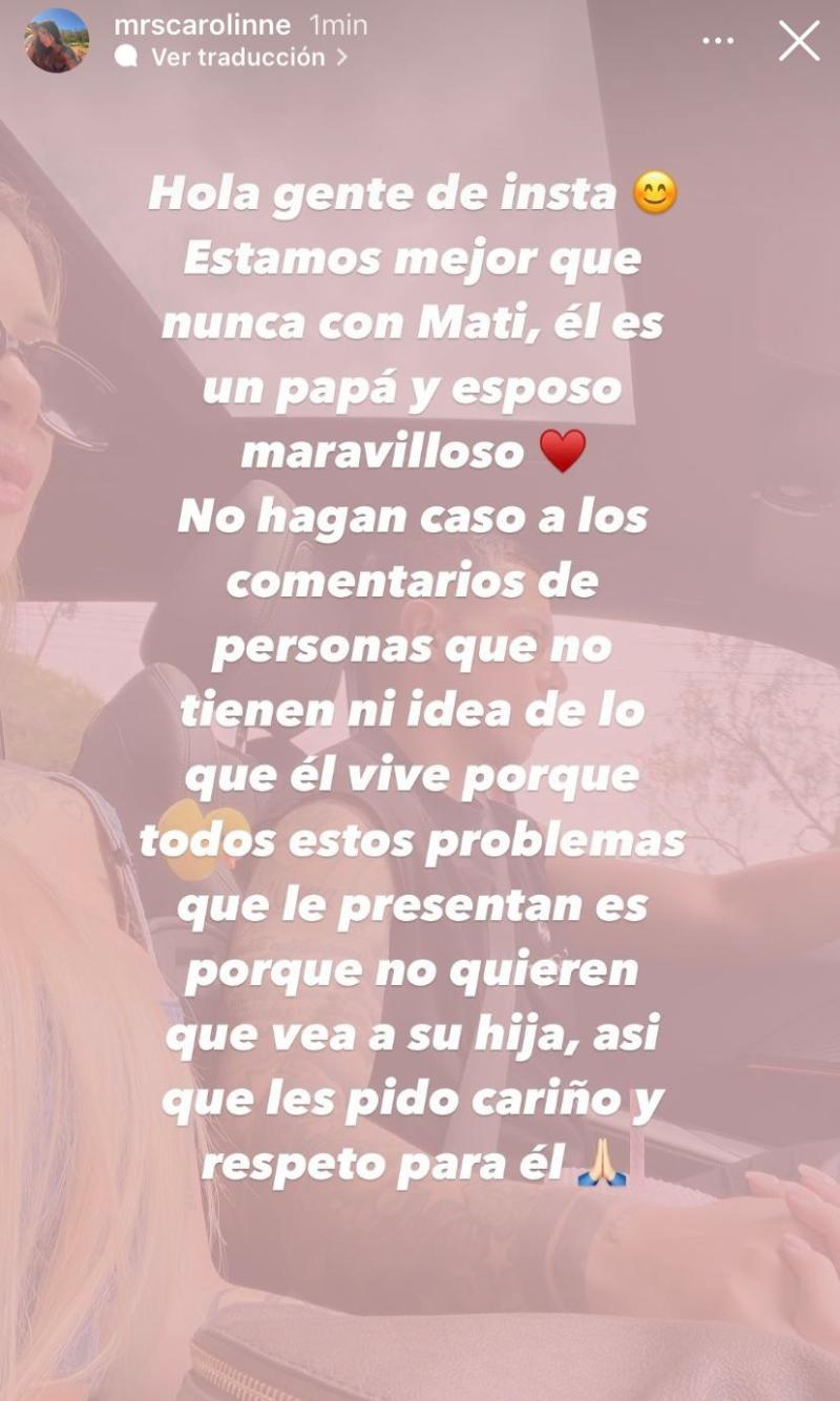 El mensaje de la actual pareja de Matías Fernández - Crédito: Instagram