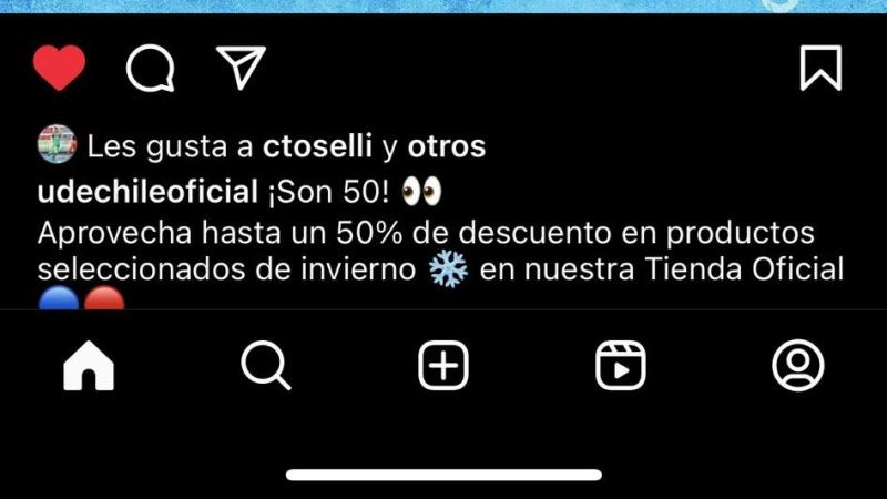 Cristopher Toselli sacó su lado más azul en picante publicación de la U - Créditos: Captura