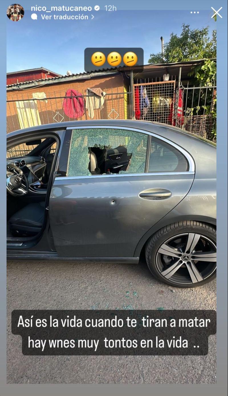 El ataque a Nicolás Maturana - Crédito: Instagram