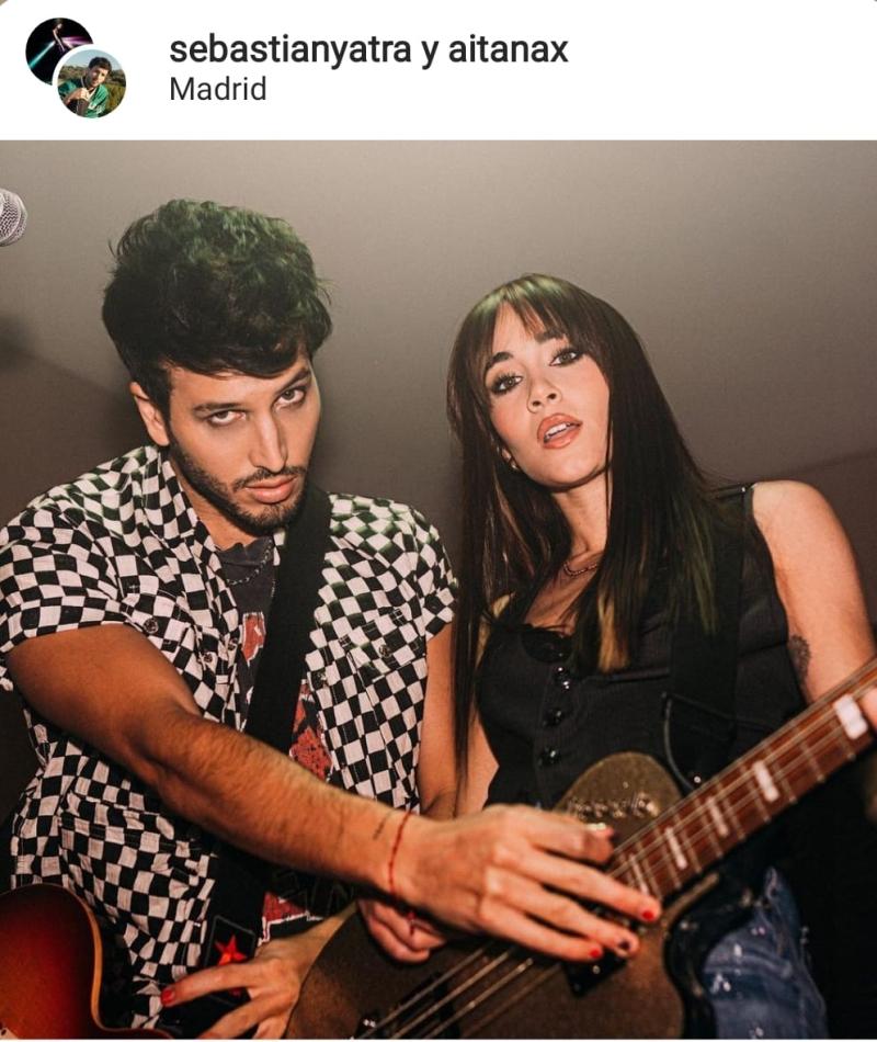 Instagram - Sebastián Yatra junto a Aitana.