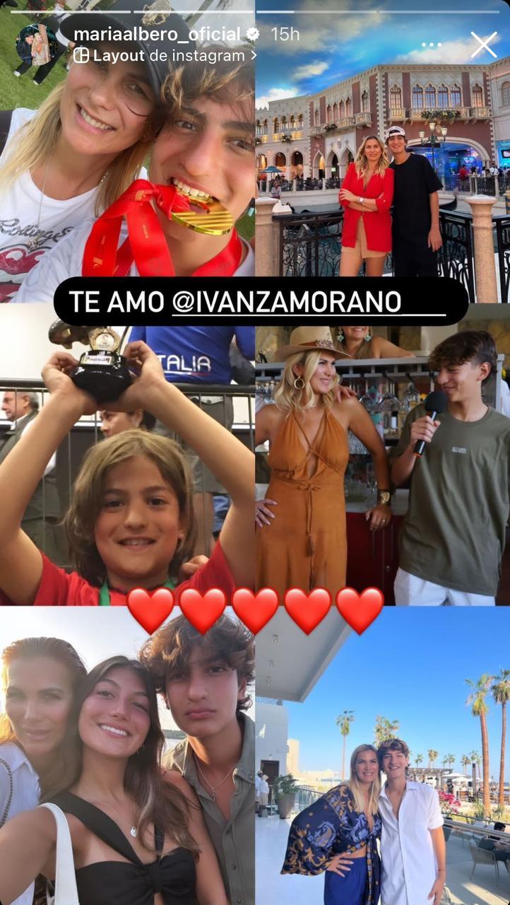 Instagram - María Alberó con su hijo Iván Zamorano