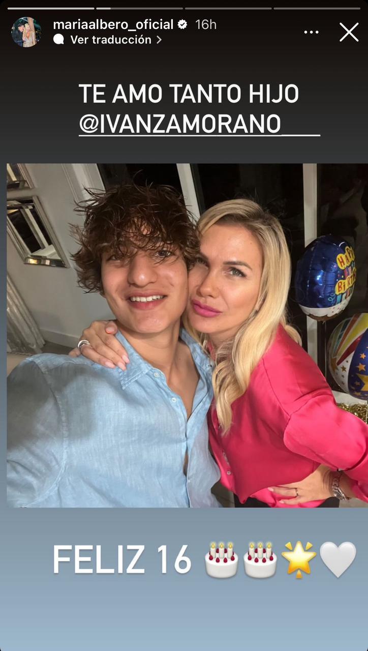 Instagram - María Alberó con su hijo Iván Zamorano