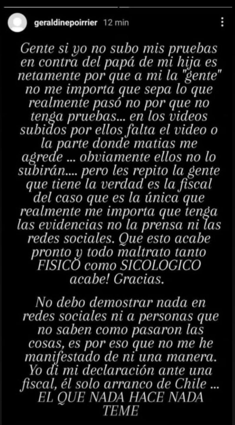 Ex pareja de Matías Fernández reaccionó a los videos donde desmienten su denuncia.