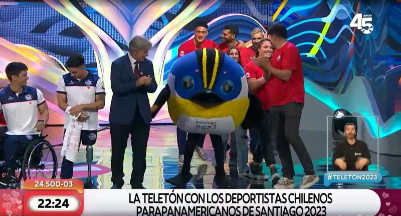 Así fue la aparición de "Fiu" en la Teletón.