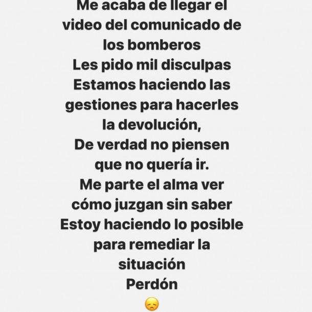 Captura - Marcianeke tras la polémica con Bomberos.