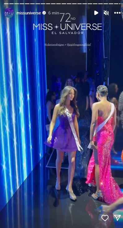 Celeste Viel deslumbra con bello vestido morado en final del Miss Universo