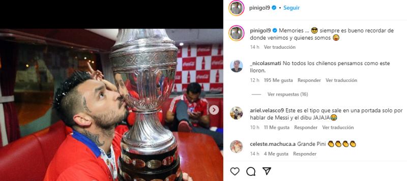 Mauricio Pinilla respondió a la polémica de Lionel Messi y el Balón de oro.