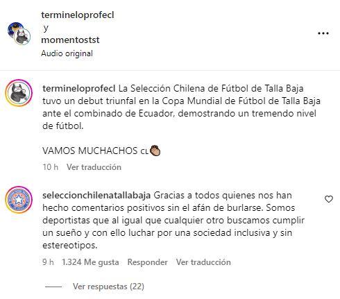 Instagram - Selección Chilena de Talla Baja