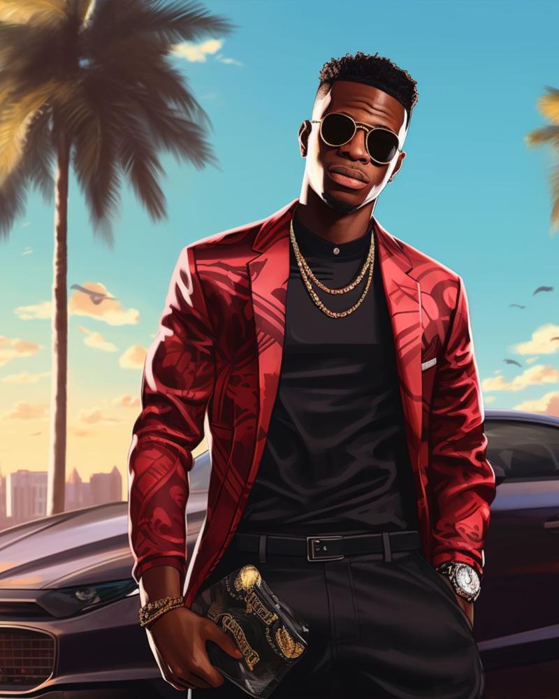 Vinicius Jr. como personaje de GTA
