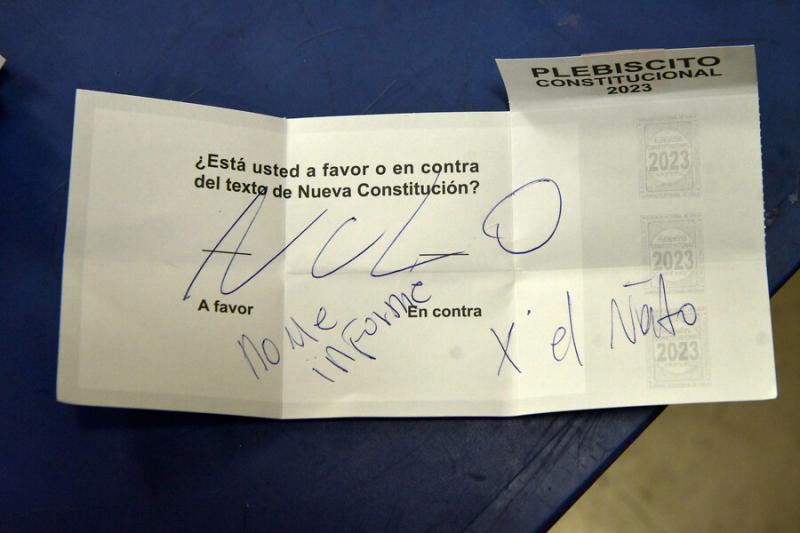 Los particulares mensajes en los votos nulos del Plebiscito 2023 - Agencia Uno
