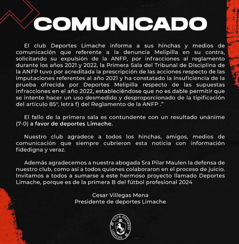 Deportes Limache jugará en la Primera B - Crédito: cdlimache