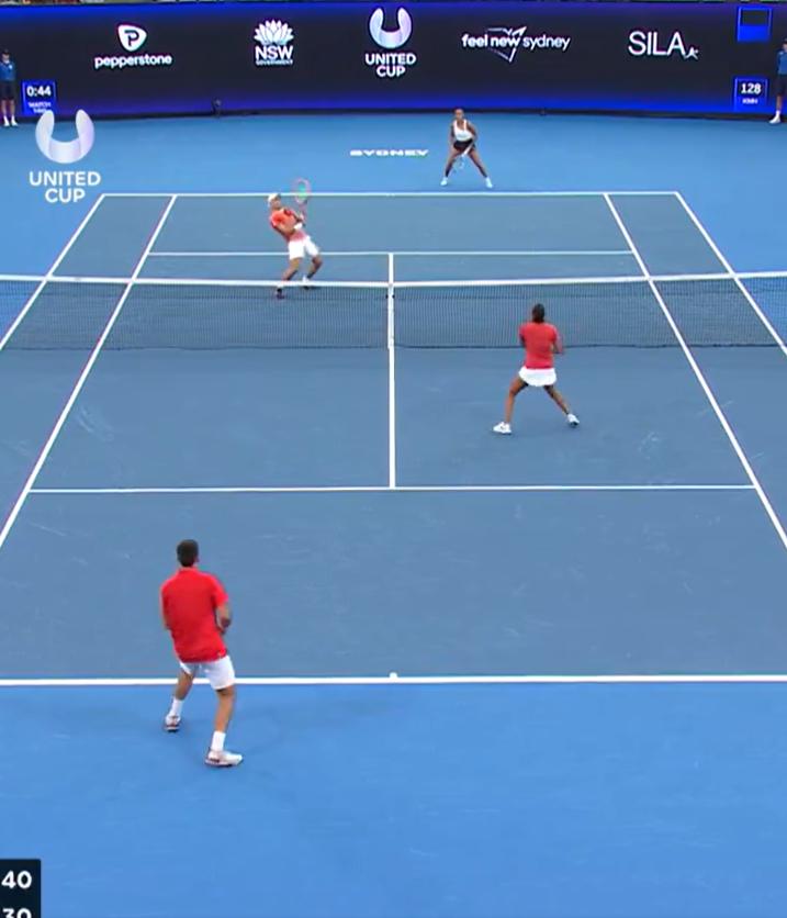 Captura X @UnitedCupTennis en la United Cup en Australia