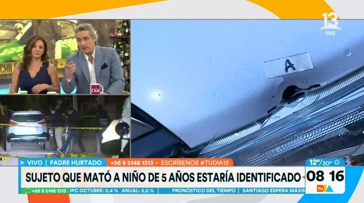 Impactos de bala en auto tras balacera en Padre Hurtado