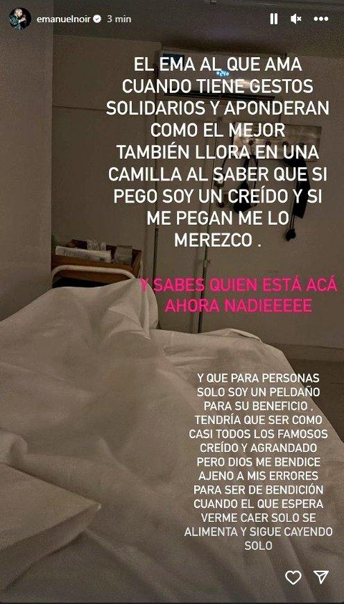 Foto: X - El mensaje que preocupó a los seguidores de Emanuel Noir de Ke Personajes tras pelea