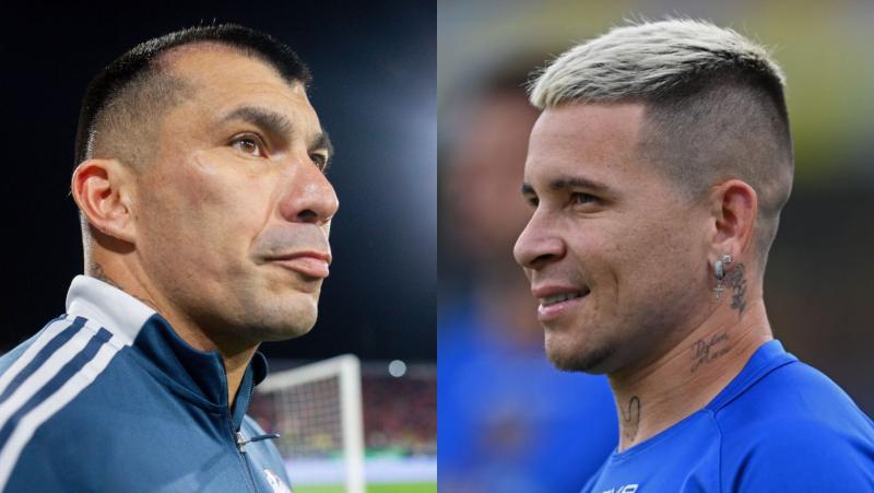 Agencia UNO/AFP - "Que se suba arriba de la pelota": La burla de Medel a Soteldo tras descenso del Santos