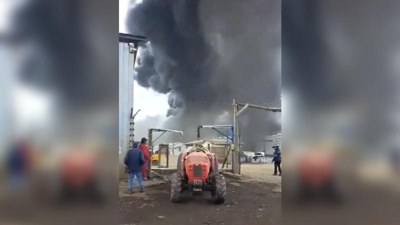 Twitter - Gigantesco incendio en empresa de packing