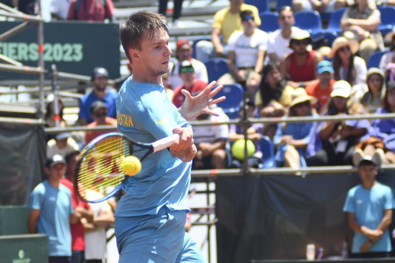 Alexander Bublik ante Chile en Copa Davis / Photosport