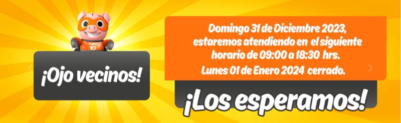 Súper 10 - Horarios de supermercados en Año Nuevo