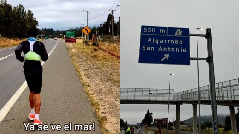 TikTok - Joven trotó desde Santiago hasta Algarrobo