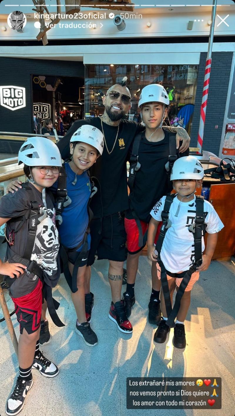 La tierna despedida de Arturo Vidal tras dejar Chile - Créditos: Instagram