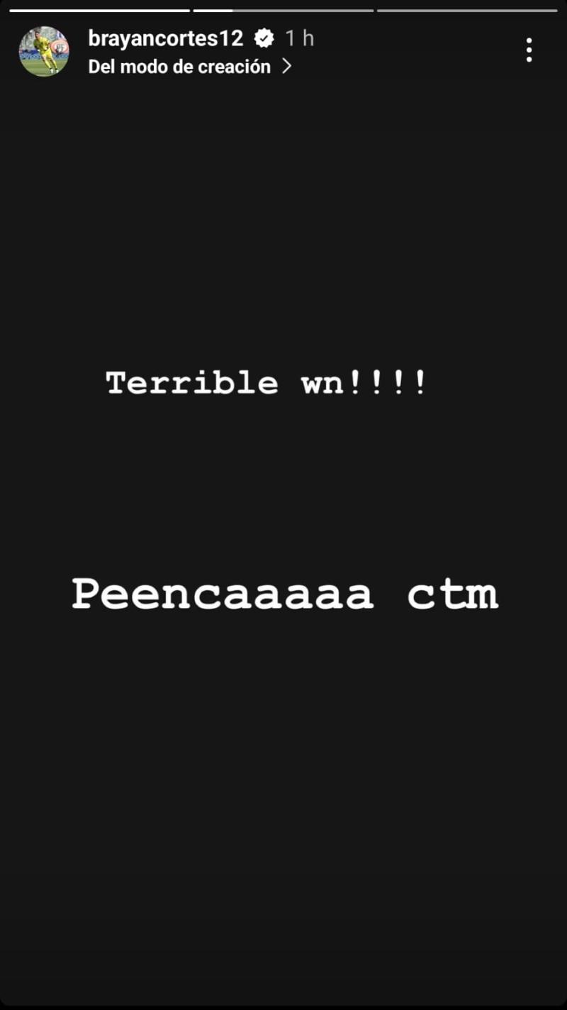 Brayan Cortés reaccionó al partido de Santiago Wanderers ante Deportes Iquique / Instagram