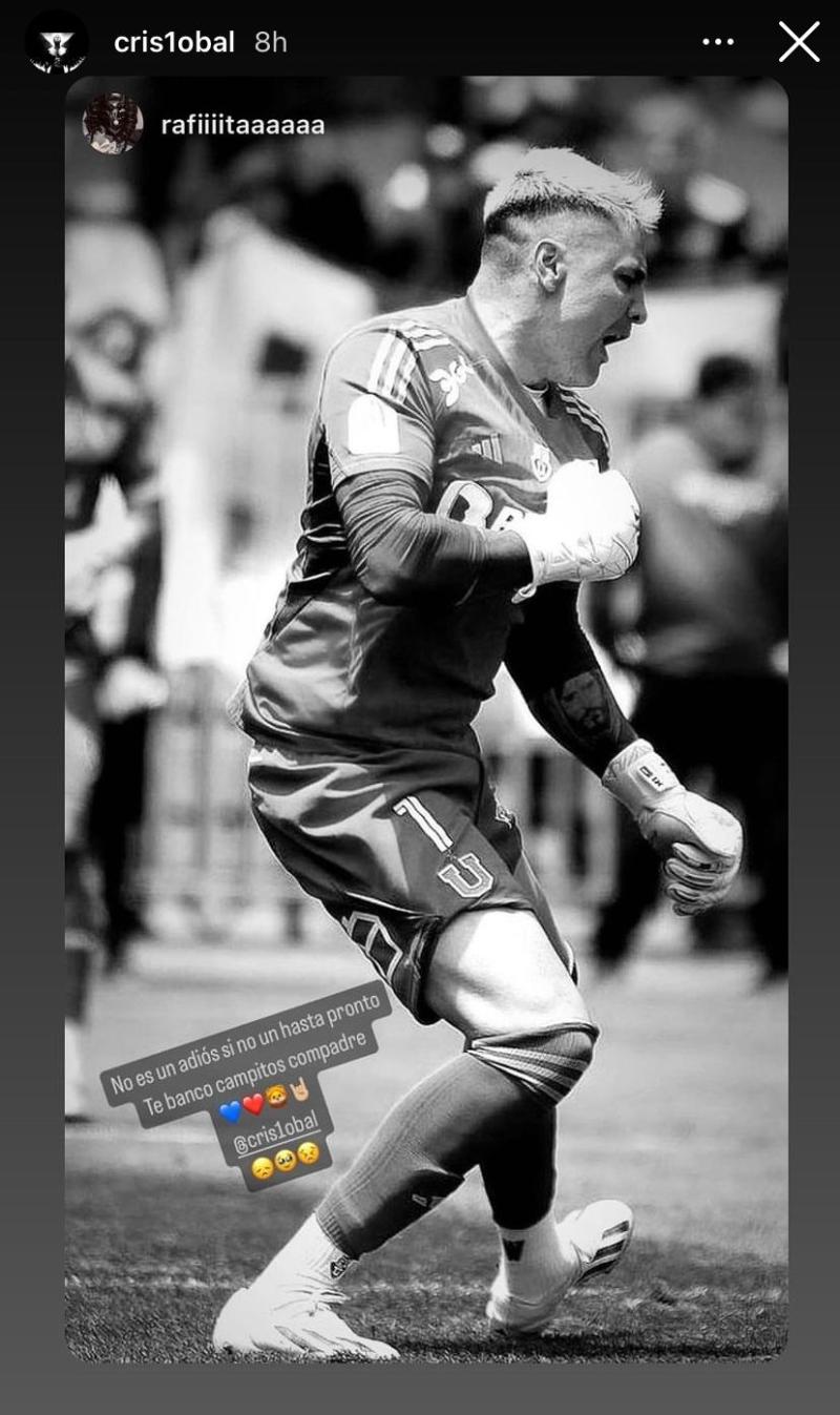 Cristóbal Campos no seguiría en U de Chile - Crédito: Instagram