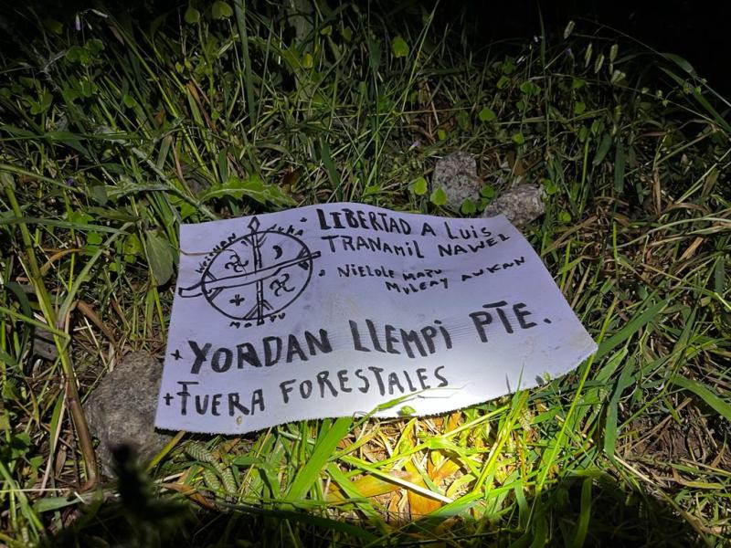 Presunto atentado en Colcura