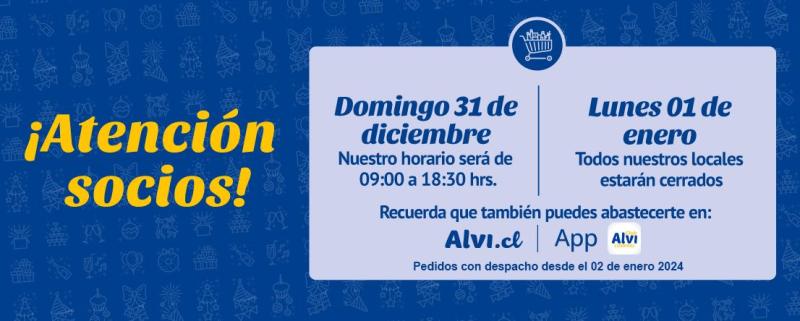 Alvi - Horarios de supermercados en Año Nuevo