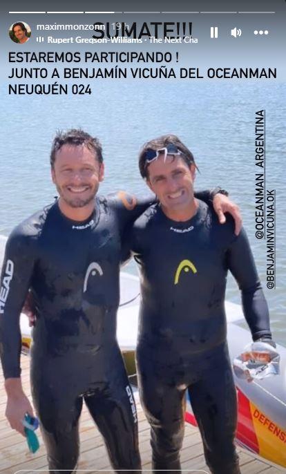 “Es una maquina”: Benjamín Vicuña participará en competencia de nado en un lago de Argentina