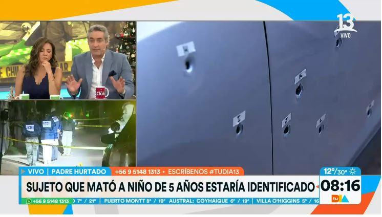 Impactos de bala en auto tras balacera en Padre Hurtado