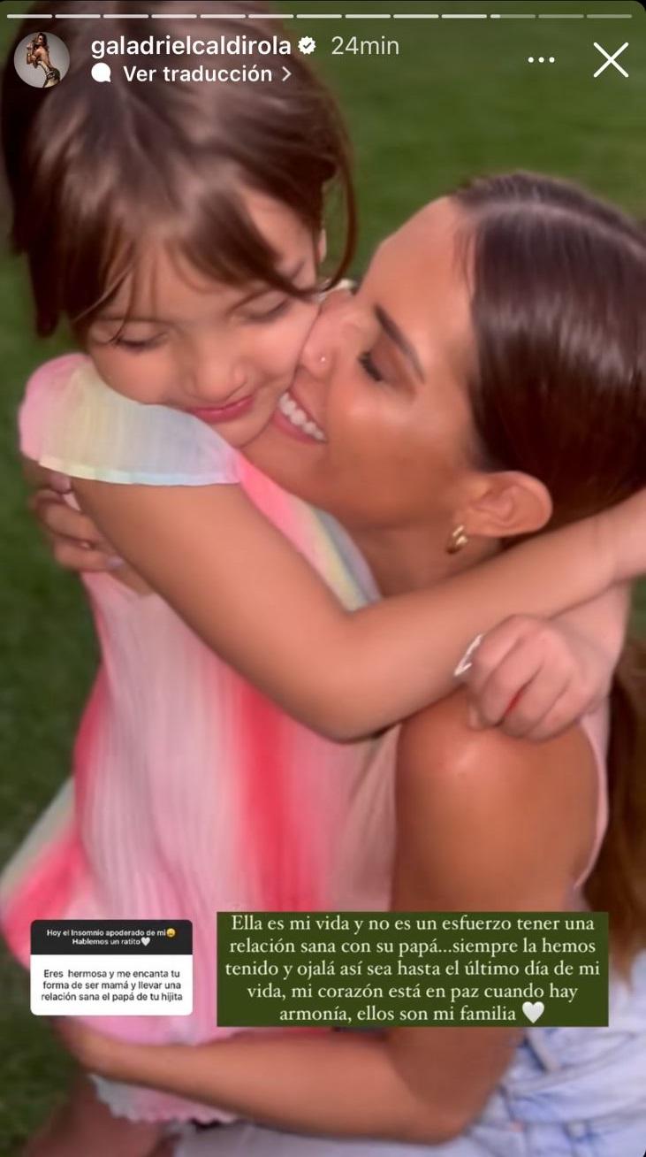 Gala Caldirola y su mensaje para Mauricio Isla en Instagram.