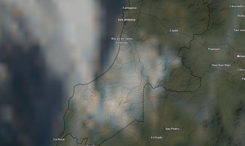 Así se ve desde un satélite la columna de humo del incendio forestal en la región de Valparaíso