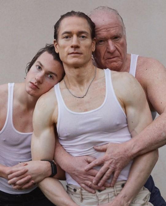 Bryan Johnson junto a su hijo y su padre - Instagram @bryanjohnson_