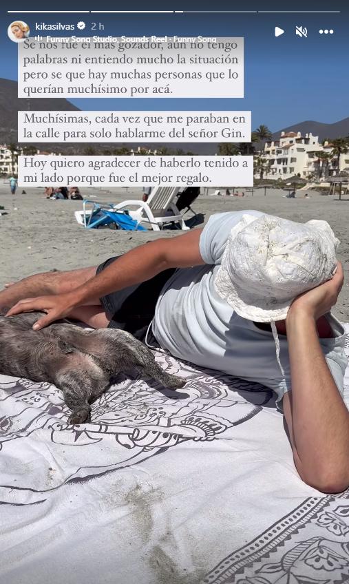 Kika Silva confirma la muerte de su perro “Gin”