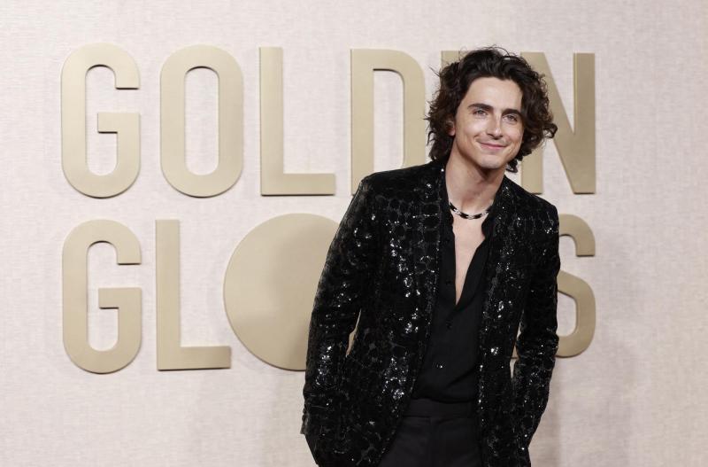 AFP - Timothee Chalamet en los Globos de Oro 2024.