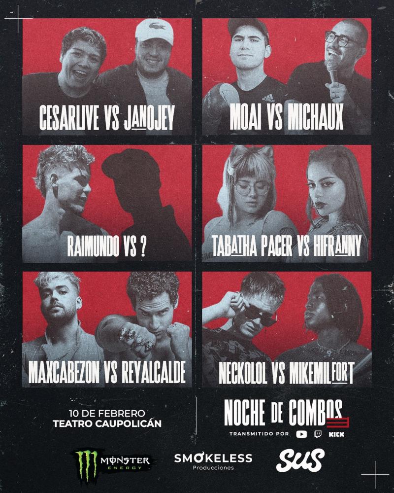 12 influencers ya confirmaron para pelear en la "Noche de Combos"
